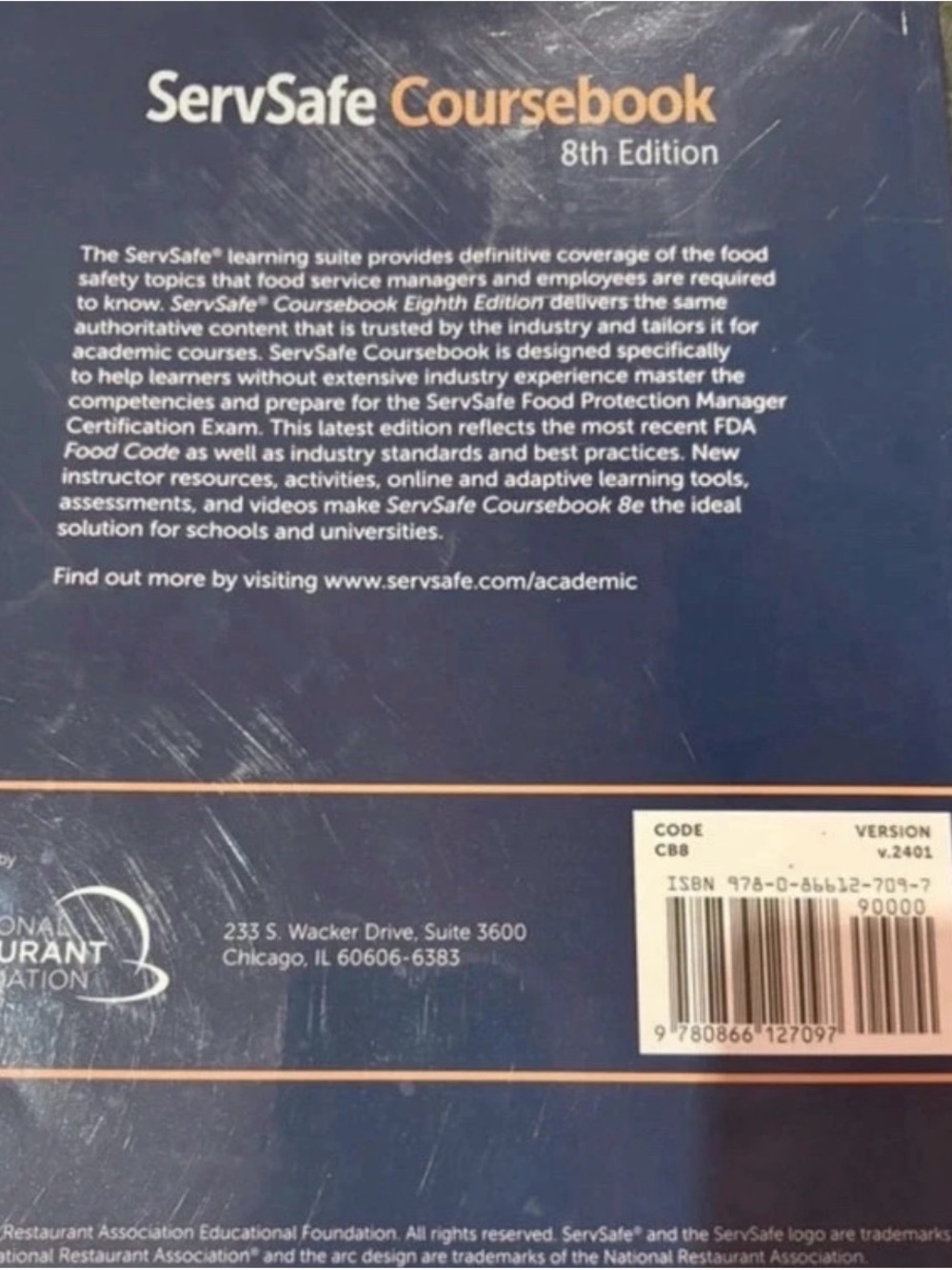 ServSafe Coursebook / Textbook - 8th Edition - Picture 3 of 5